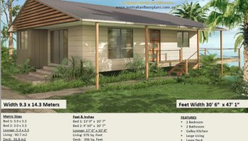 2 Bedroom + 2 Bathrooms Small Home Design